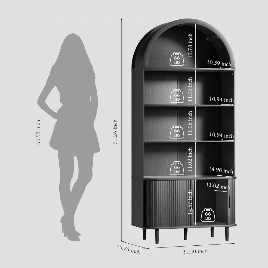 Высокая арочная книжная полка  – обзор и цена Bookshelf